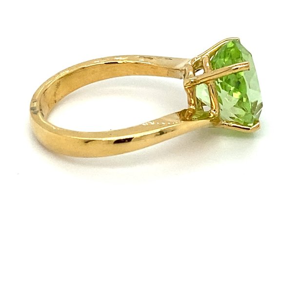 Certified Mint Diopside 4.56ct Solid 18K Gold Ring - Picture 3 of 7